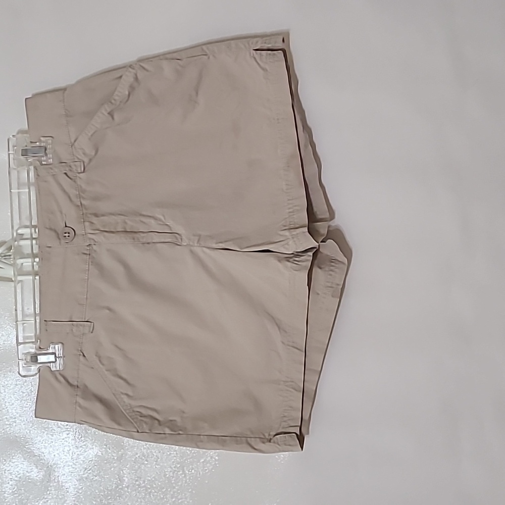 COLUMBIA SPORTSWEAR Women's Beige Flat Front 100% Cotton Shorts - Size 10